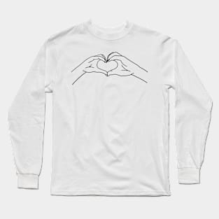 Relationship, Love Heart, Hands Long Sleeve T-Shirt